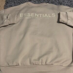 Essentials Beige Crewneck Men's Sweater